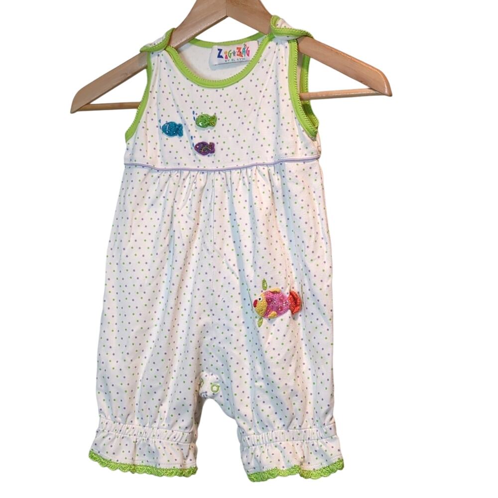 Zig Zag Romper with Fish 18 months